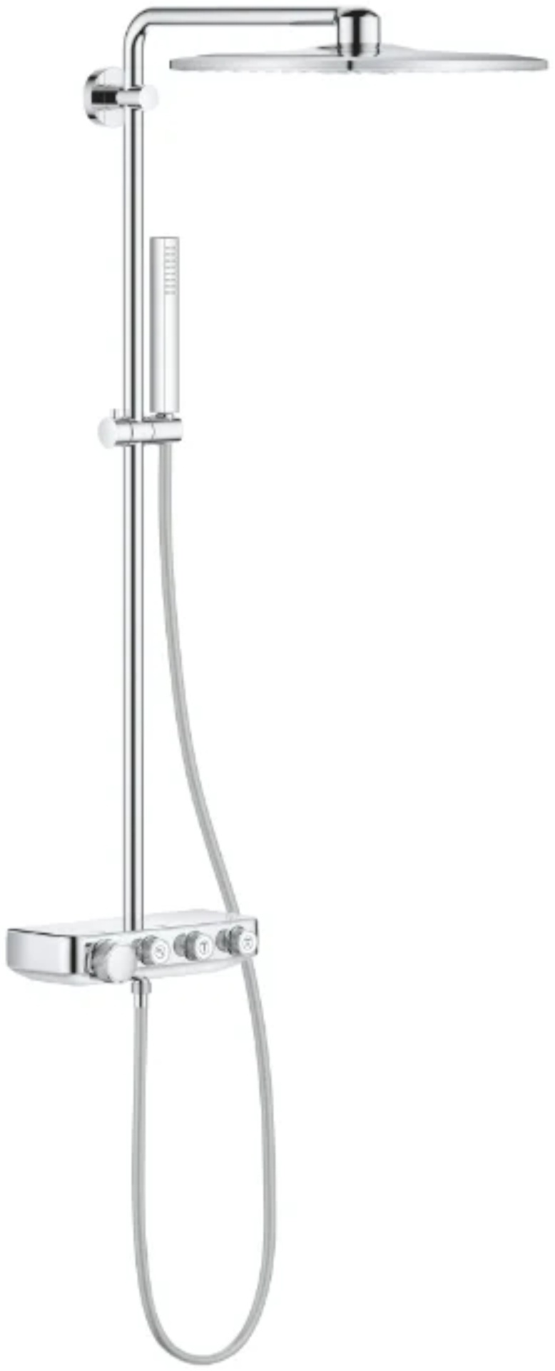 душевая система с термостатом для настенного монтажа, GROHE Euphoria SmartControl 310 DUO Cube, хром - артикул K0000077735