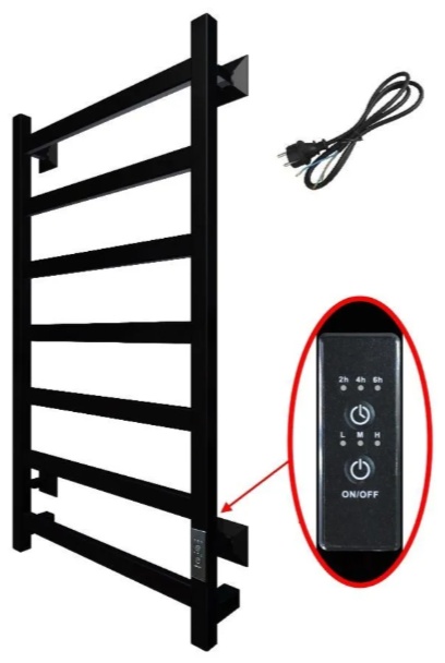 Полотенцесушитель Пэк сп 20 кв 80х40 черный ВГП - артикул K0000237560