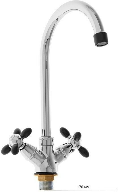 Cмеситель 4582АF для кухни (утка)  (черный) - артикул K0000203561