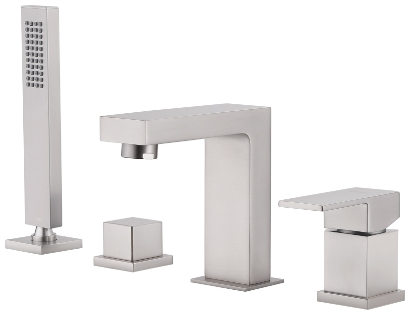 Смеситель ABBER Daheim AF8213SP на борт ванны, сатин - артикул K0000230892