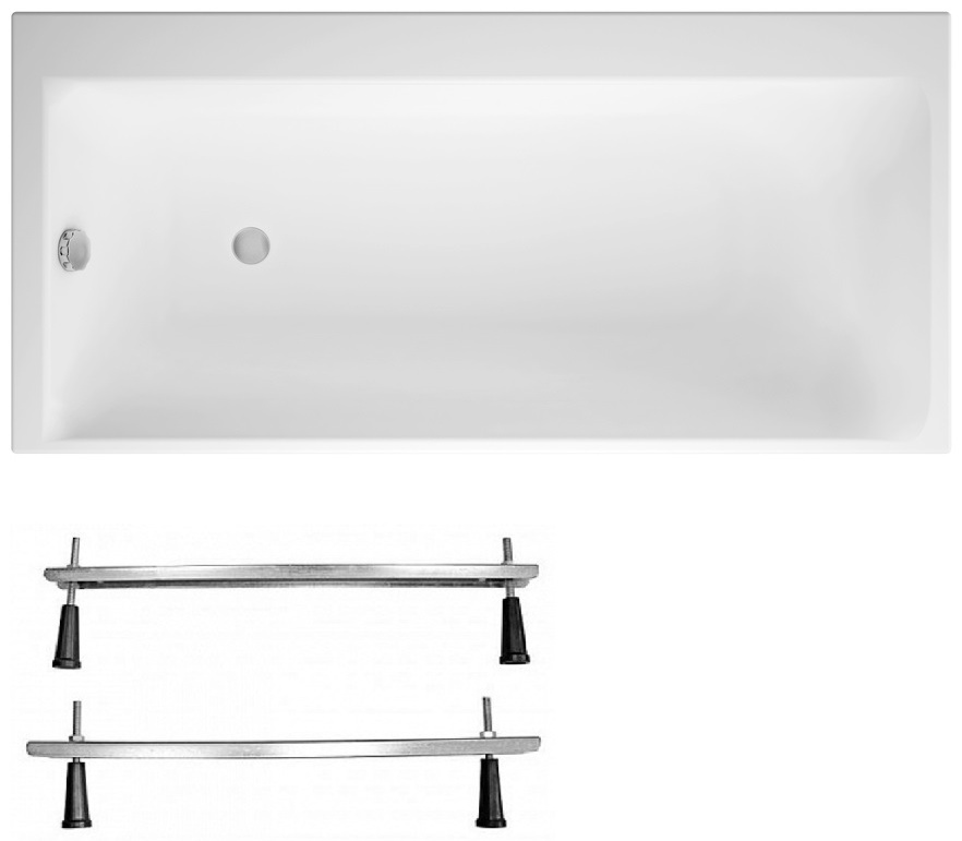 Ванна прямоуг. SMART 170*80 левая с ножками - артикул K0000080050