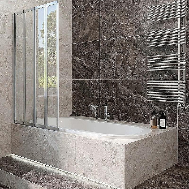 Душевая шторка Veconi PL-74L Арт. PL74L-90-01-19C4 Стекло прозрачное/4 мм - артикул K0000169019