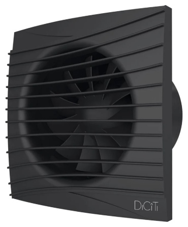 Вентилятор накладной SILENT 4С D100 обр.клапан Matt black DICITI - артикул K0000183536