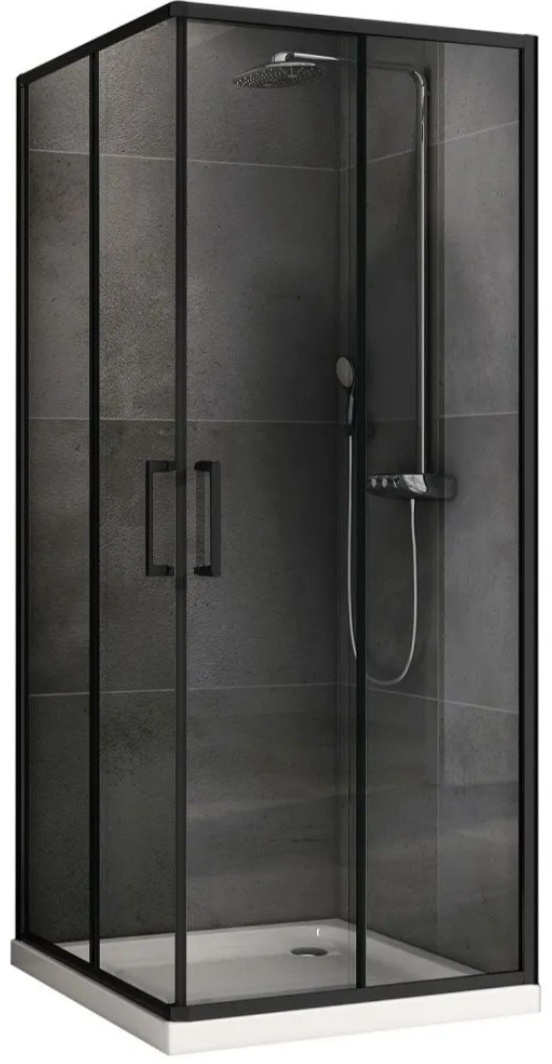 Душевой уголок ABBER Schwarzer Diamant AG02080B5 80*80*190 чёрный (5мм) - артикул K0000084820
