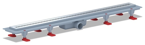 Трап TLQ1285G пласт.лин.сух.вып 40 реш.нерж.сталь.глянец.Риф 850 - артикул K0000032595