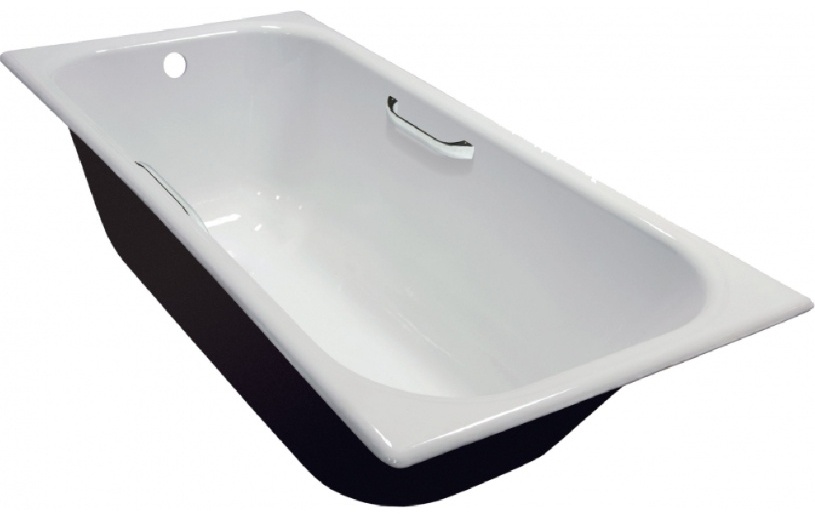 Ванна из чугунного литья эмалированная с установочной арматурой комп. 4 1600мм Настальжи-У с ручками - артикул K0000047800