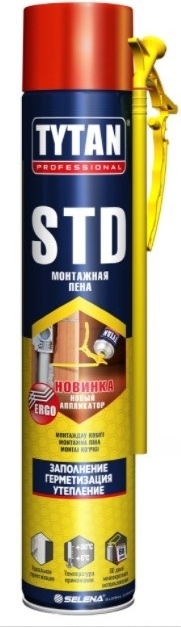 пена монтажная Tytan стандарт 0,75 с трубочкой (уп.12 шт) - артикул R0004786