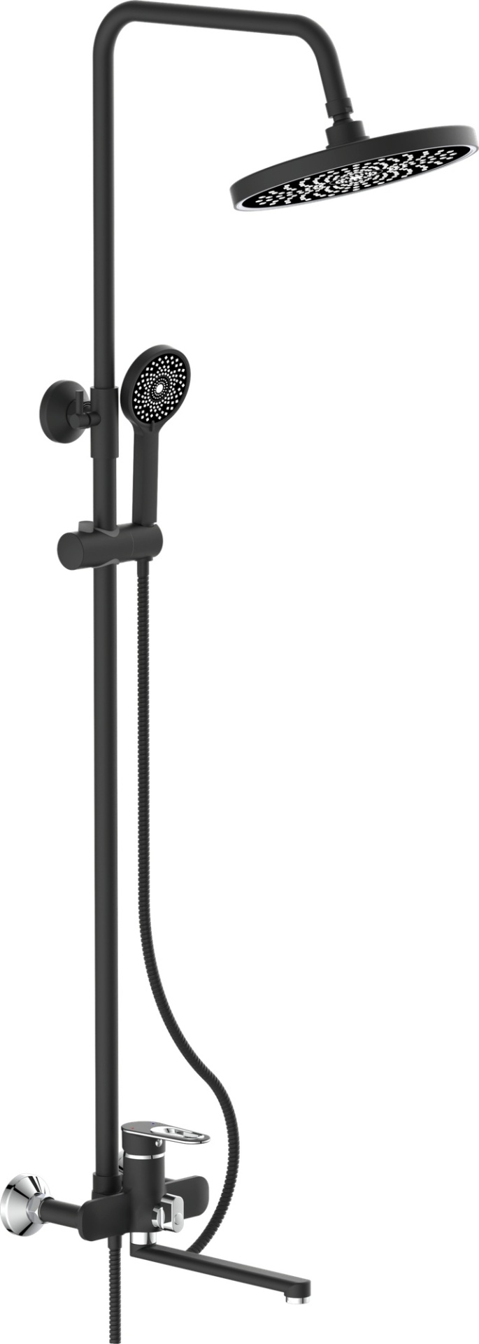 Душевая стойка POTATO P35274-6 3-х функциональная, черный (4/ 1шт) - артикул K0000104430