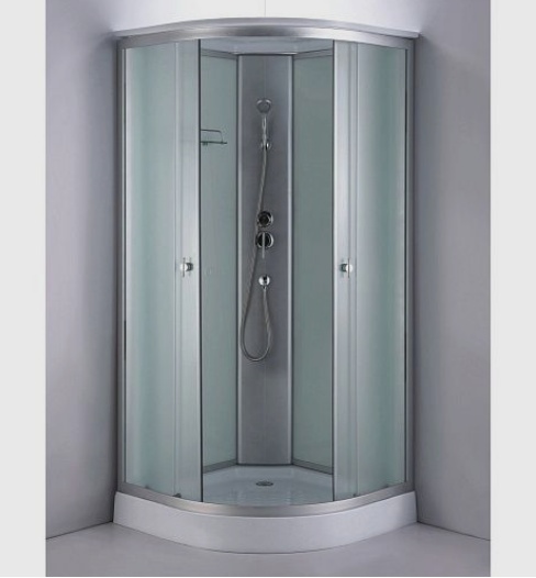 Душ.кабина COMFORTY СF5881E-B,стекло крезет,задняя белая стекл.панель,низкий поддон,800*800*2100 - артикул K0000201764