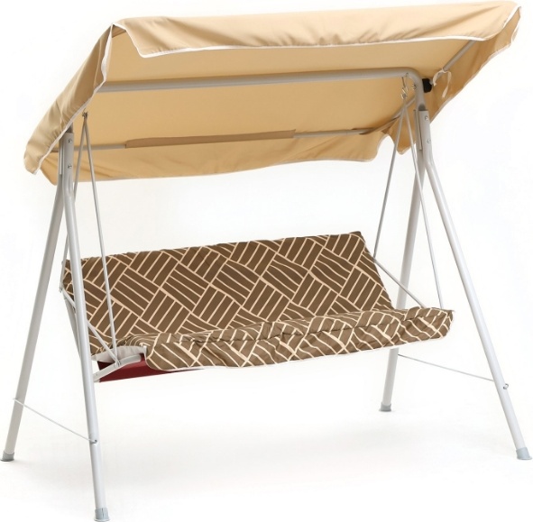 Качели садовые "Адлер" бежевые, 175 х 150 х 120см, максимальная нагрузка 150 кг 3444208 - артикул K0000188206