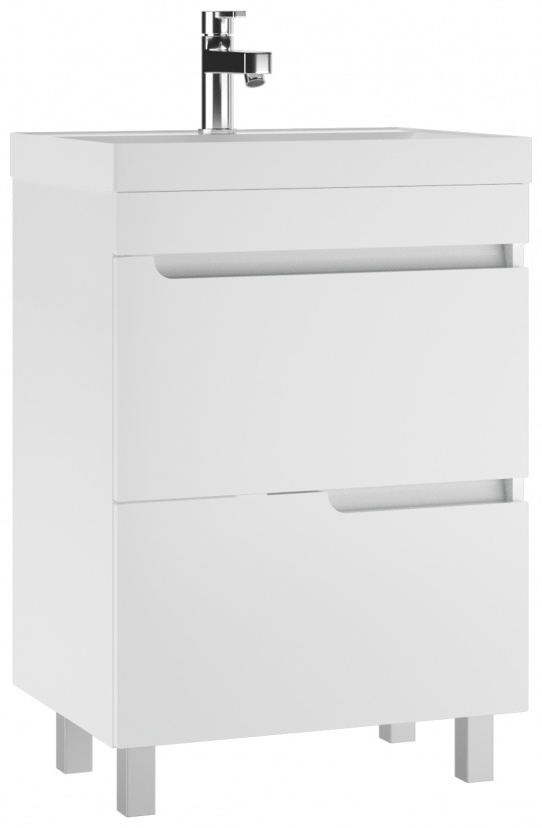 Комплект Тумба "Bazis 60" Веста с двумя ящиками В2 Адай с умывальником - артикул K0000220746