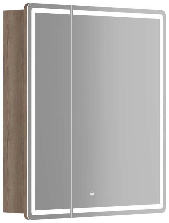 MI70EG Зеркальный шкаф Mirror 690x150х740 мм, с LED подсв, цвет дуб галифакс натуральный - артикул K0000220302