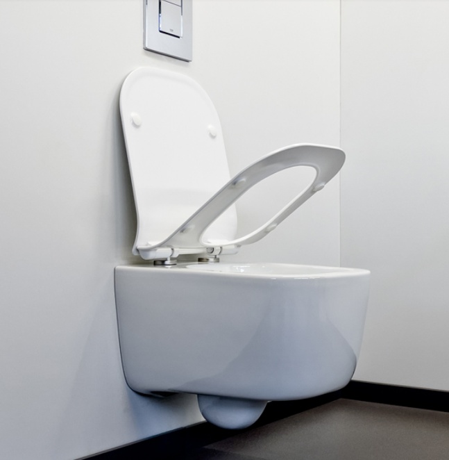 Унитаз подвесной COMFORTY 102 безободковый, сиденье дюропласт softclose тонкое, быстросъёмное - артикул K0000201969