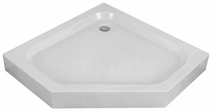 PTA-08083 поддон акриловый,пентоганальный,на каркасе,с сливом и сифоном 80*80*13 см - артикул K0000092642