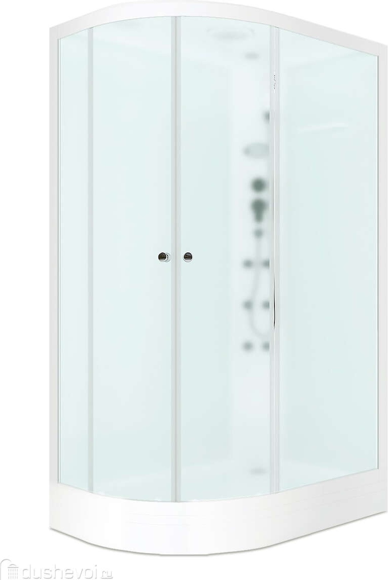 Домани Delight Slim (128 R) 120*80 (НИЗКИЙ ПОДДОН, пульт, бел.стенки, сатин мат.стекло) - артикул K0000042467