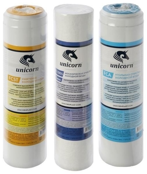 Комплект картриджей для FPS 3 (PS1005S,FCST,FCA) UNICORN (K-ST) умягчение - артикул K0000026881