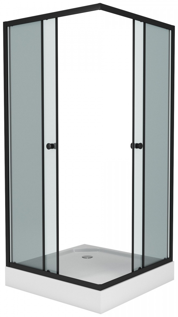 Душ. уголок Niagara NG-010-14QT (1000х1000х1950) низкий поддон(13см) стекло ТОНИРОВАННОЕ, 2 места (поддон, сифон) - артикул K0000105765