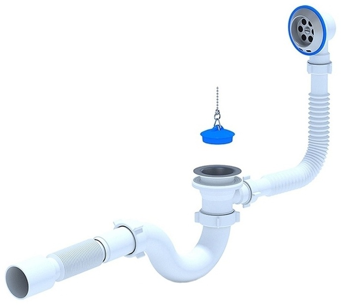 сифон "Ани" д/ванн с нерж. Е155 (30шт) - артикул L0000115