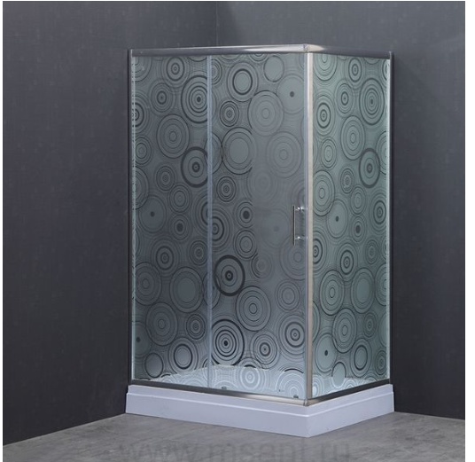 Душ.ограждение 33P, матовое стекло с рисунком узоры, с поддоном, 1200*800*1925 - артикул K0000228947