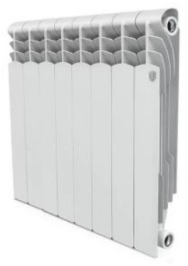 Комплект Радиатор биметаллический Royal Thermo Revolution Bimetall 500 - 8 секц. 161 Вт/сек. + Набор присоединительный (3/4) - артикул K0000118112