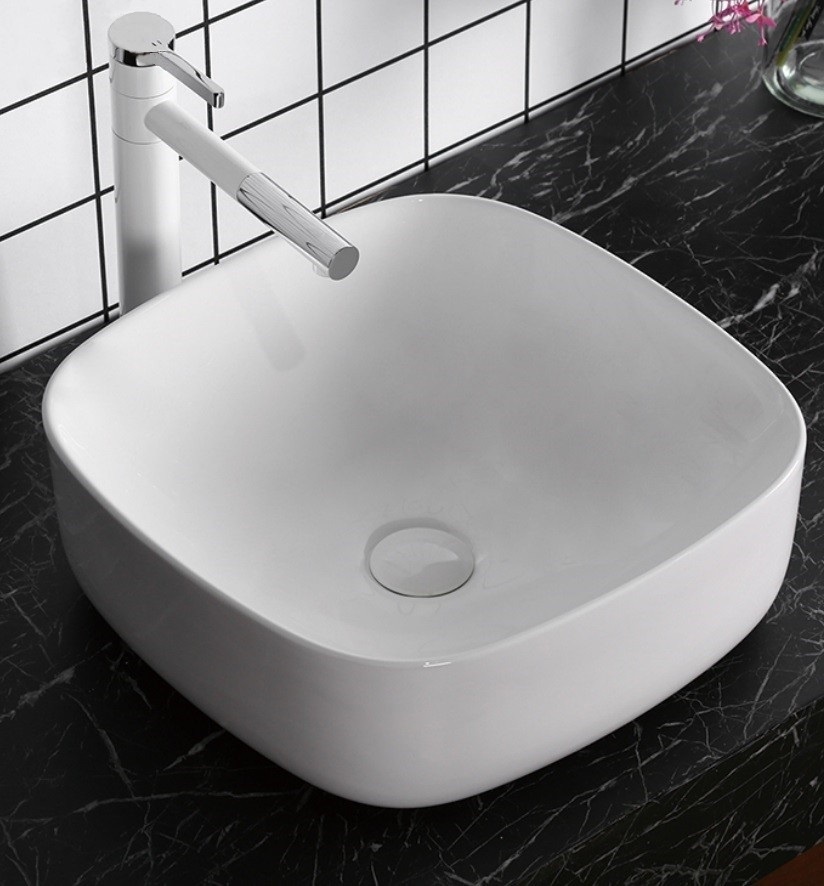 CR0010 Раковина накладная, белая, квадратная 425*425*150 Cerutti SP - артикул K0000108990