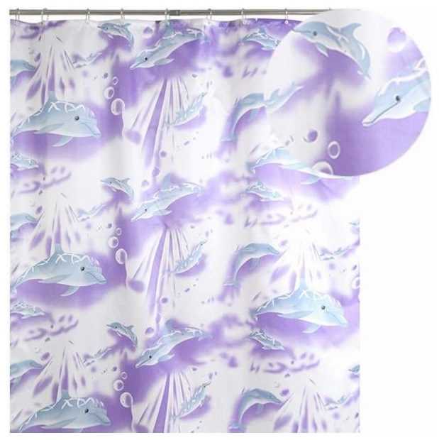 штора для ванной 020A (фиолетовые дельф) - артикул K0000040885