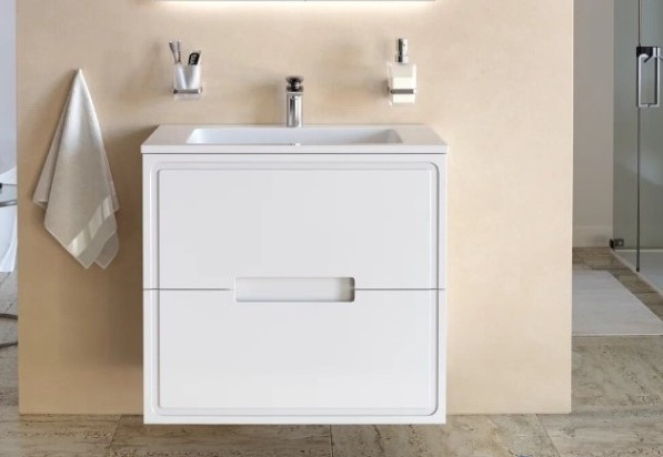 Тумба Olejio 65 под раковину Modul, напольно-подвесная белый глянец (TA-MBO-65PR-blanco) - артикул K0000092607