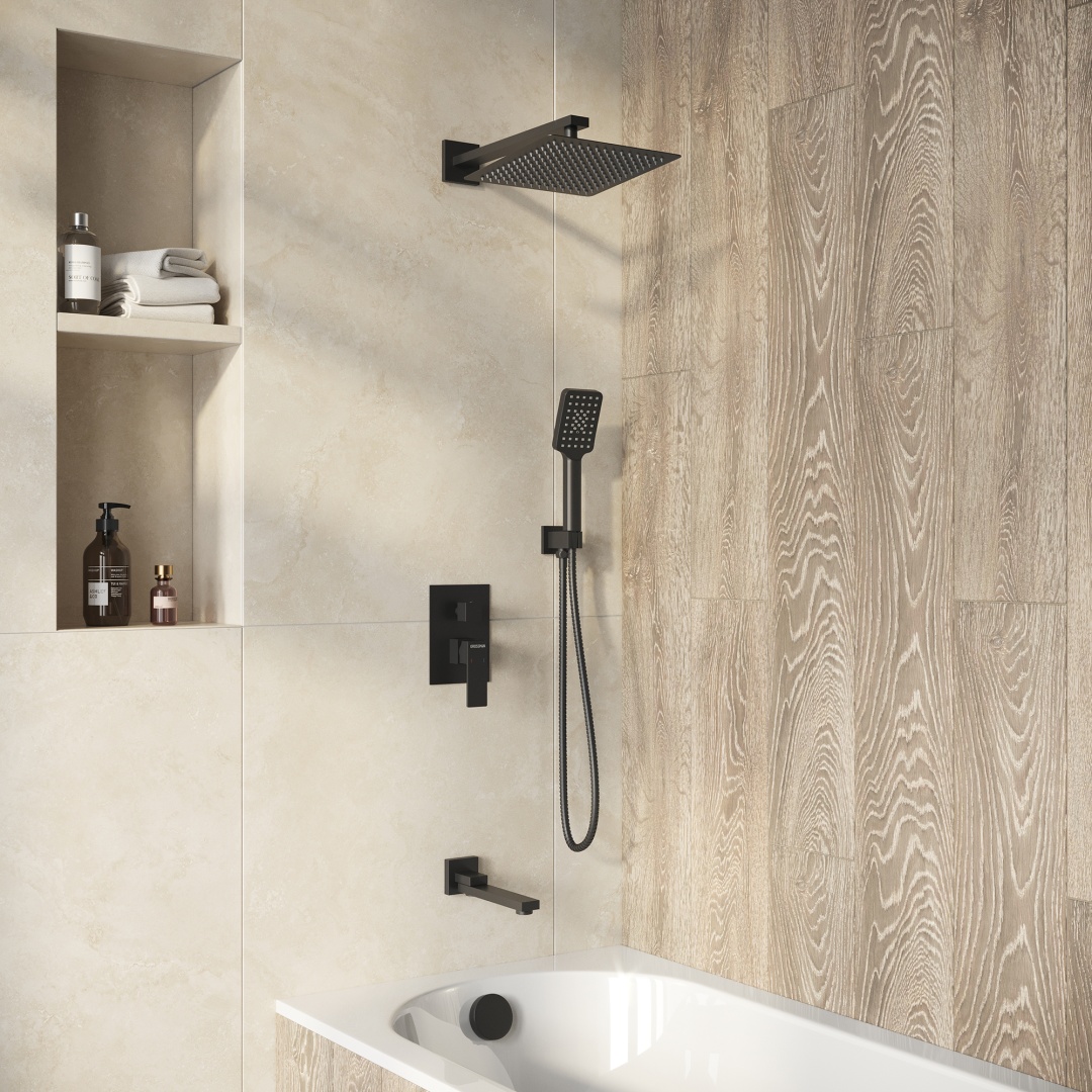 Душевая система скрытого монтажа Grossman Style 501.K35.05.210 черный матовый,1 место - артикул K0000227236