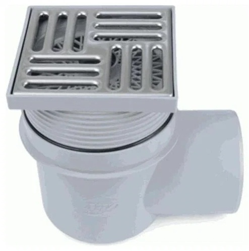 ТQ1612 Трап гориз. регулируемый с выпуском 110мм, с нержавеющей решеткой 150*150 сухой - артикул K0000057347