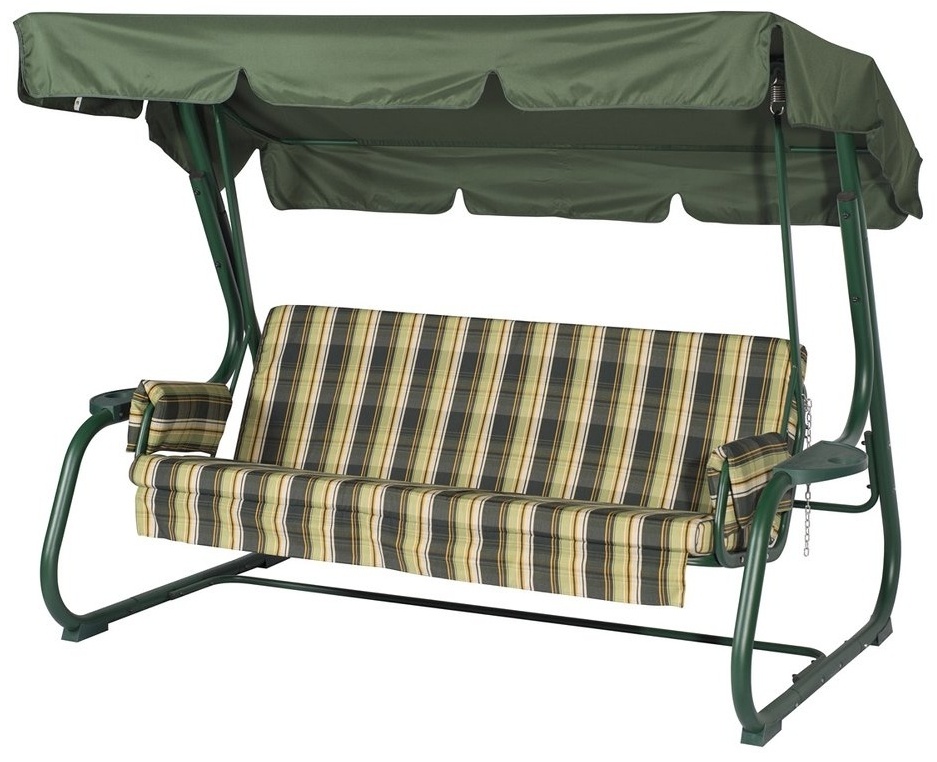 Качели садовые "Борнео", зеленые, 226 х 136 х 165 см, макс нагрузка 350 кг 2100440 - артикул K0000188211