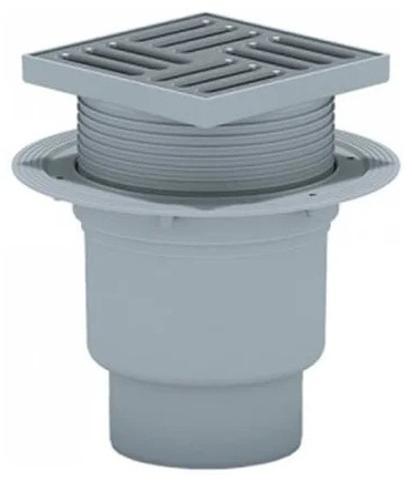 ТQ1712 Трап верт.регулируемый с выпуском 110мм, с нержавеющей решеткой 150*150 сухой - артикул K0000057348