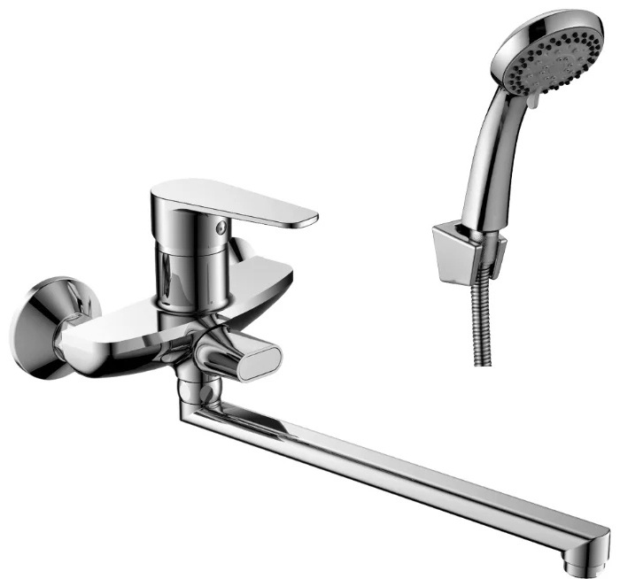 Смеситель DecoRoom одноручный универсальный с поворотным изливом 300мм, хром DR69043  - артикул K0000015120