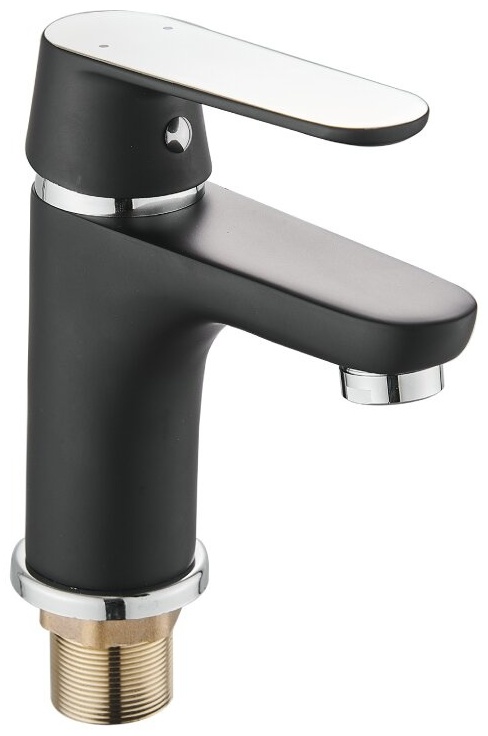 Смеситель POTATO P10118-6 для раковины крепление гайка, черный (10/ 2шт) - артикул K0000103649