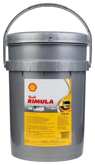 15W40 Shell Rimula R4X 20L минеральное моторное масло для дизельных двигателей - артикул K0000089808