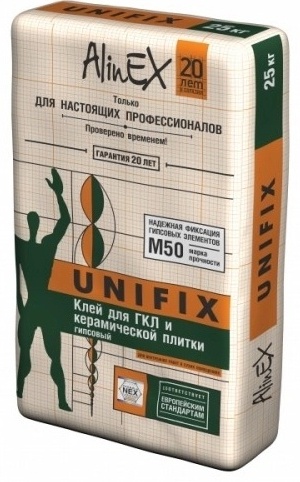 Клей для гипсокартона Unifix AlinEX 25 кг - артикул K0000245393