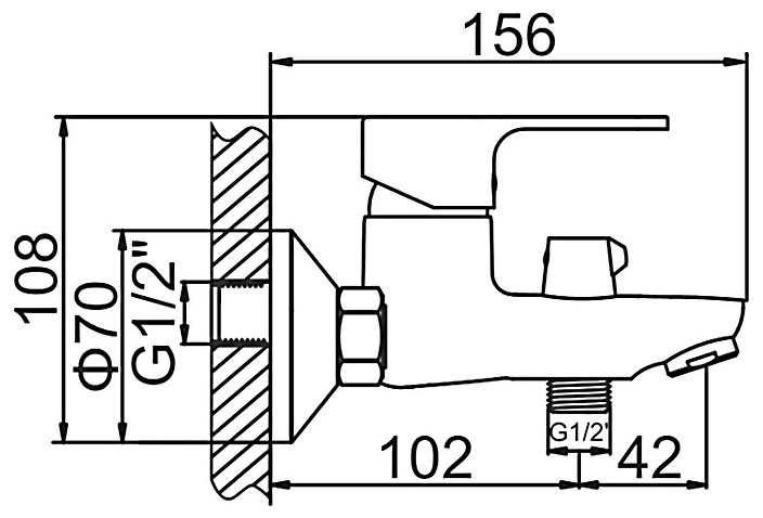 Смеситель LEDEME ванна 35 - артикул K0000094067