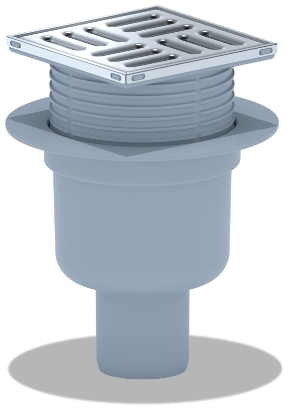 трап вертик.вып.50 рег. с решеткой из нерж 10х10 (ТА5702) - артикул K0000000517