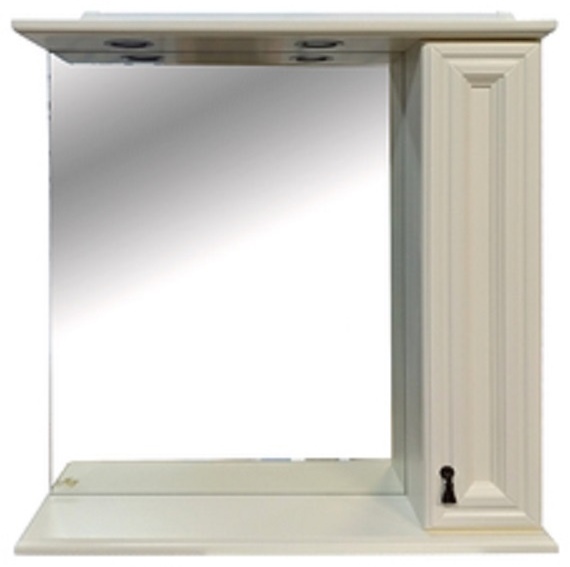 Лувр - 85 Зеркало с 1-м шкафчиком, прав., слоновая кость - артикул K0000046662
