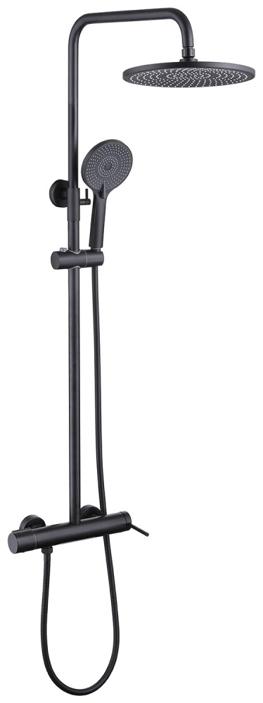 Душевая стойка ABBER Emotion AF8816BL с изливом, черный матовый - артикул K0000231110
