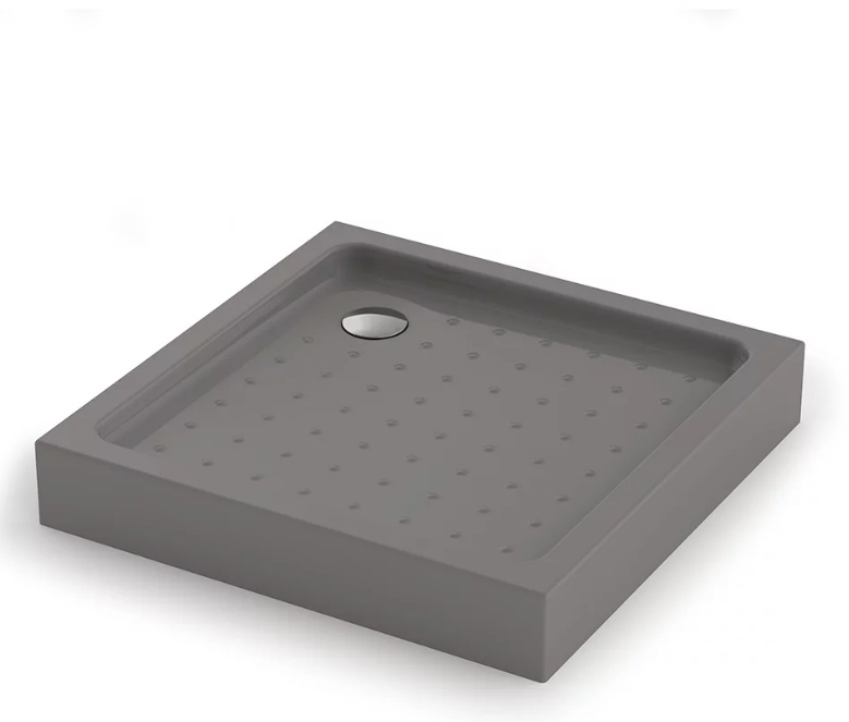Душ. поддон Veconi TZ-52GR Арт. TZ52GR-80-C5 Акриловый (800x800x150, серый, квадратный) - артикул K0000235990