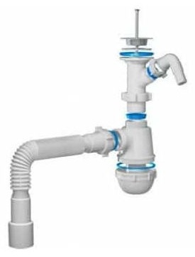 сифон "Ани" 1 1/2*40 с отв. с/м г/тр 40*40/50 А2015 (30шт) - артикул R0003048