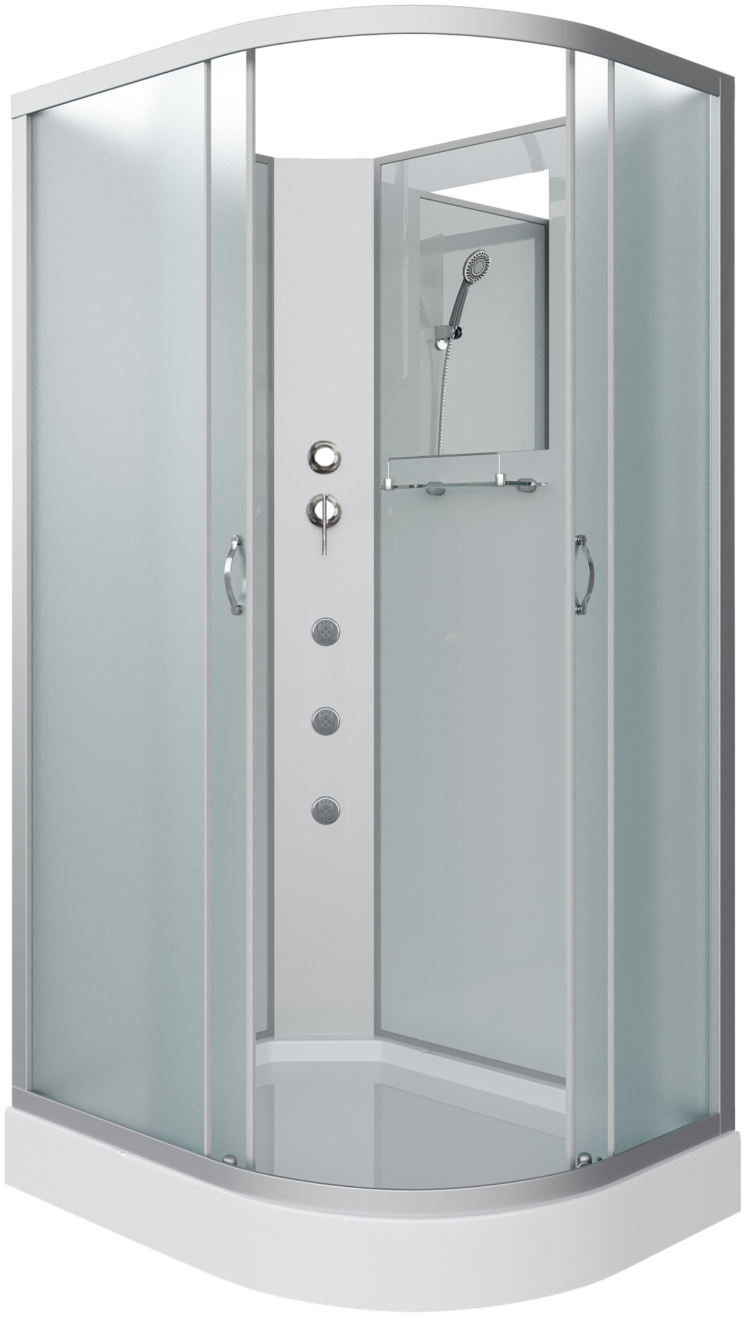 Душ.кабина Niagara NG-3312-14LBKG (1200х800х2150) низкий поддон(13см) стекло МАТОВОЕ 3 места - артикул K0000106032