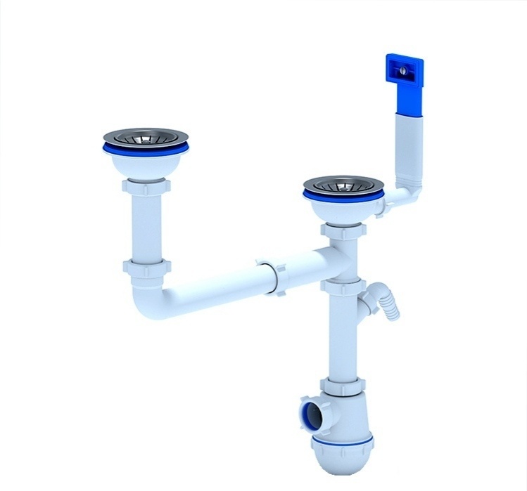 A7700 Сифон АНИ Грот 3 1/2"*40 двойной  смещ. с перел и отв.стир. машины - артикул K0000057305