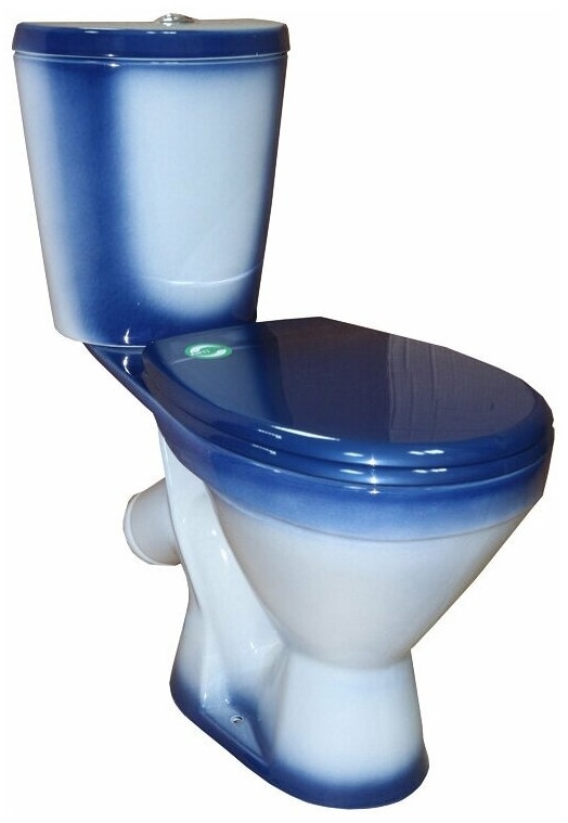 Унитаз-компакт "Элегант" синий декор - артикул K0000096371