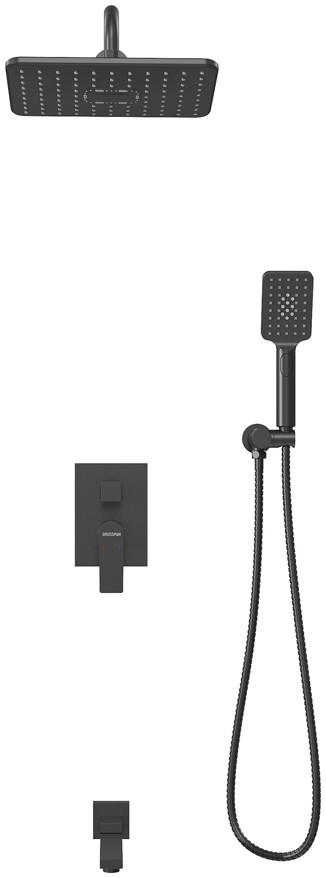 Душевая система скрытого монтажа Grossman Classic 501.K35.04.210 черный матовый,1 место - артикул K0000227232