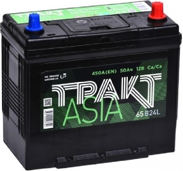 Аккумулятор 050 VL Тракт Asia е тонк.кл. B24L  обратная полярность -/+ - артикул K0000199804
