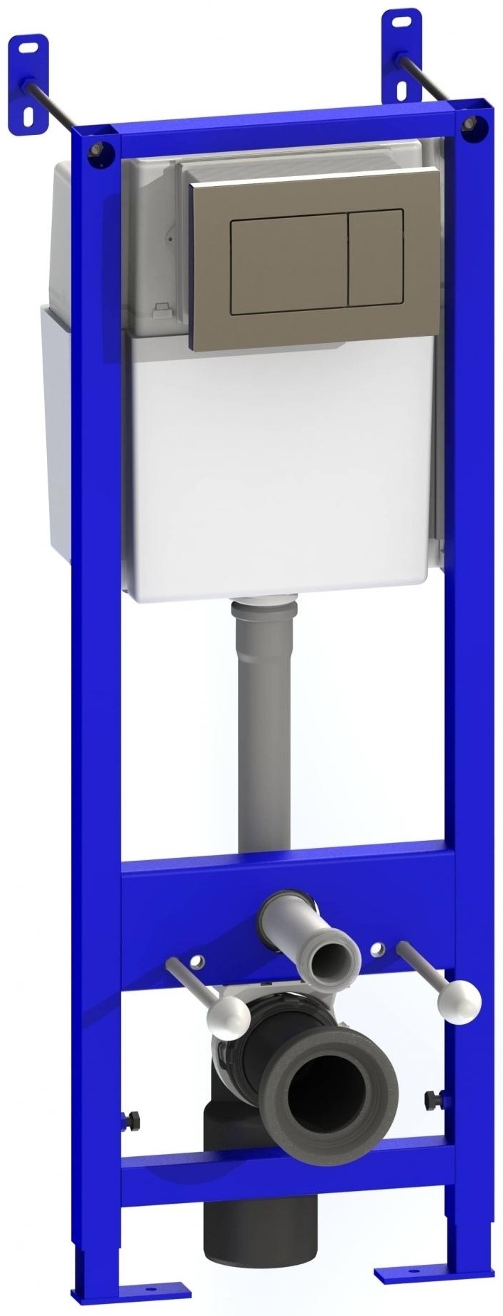 Комплект инсталяции с кнопкой хром УКЛАД - артикул K0000038201