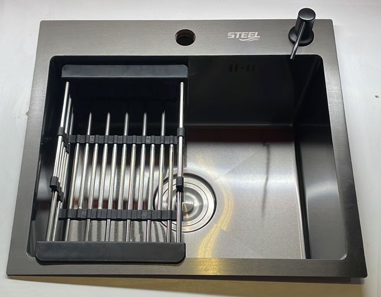 Кухонная мойка 500*450 арт.ST-AS5045BR матовый хром - артикул K0000095226