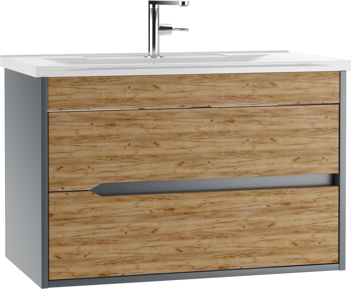 Комплект Тумба с умывальником "Karat" 80 подвесная /Elen/ - артикул K0000084347