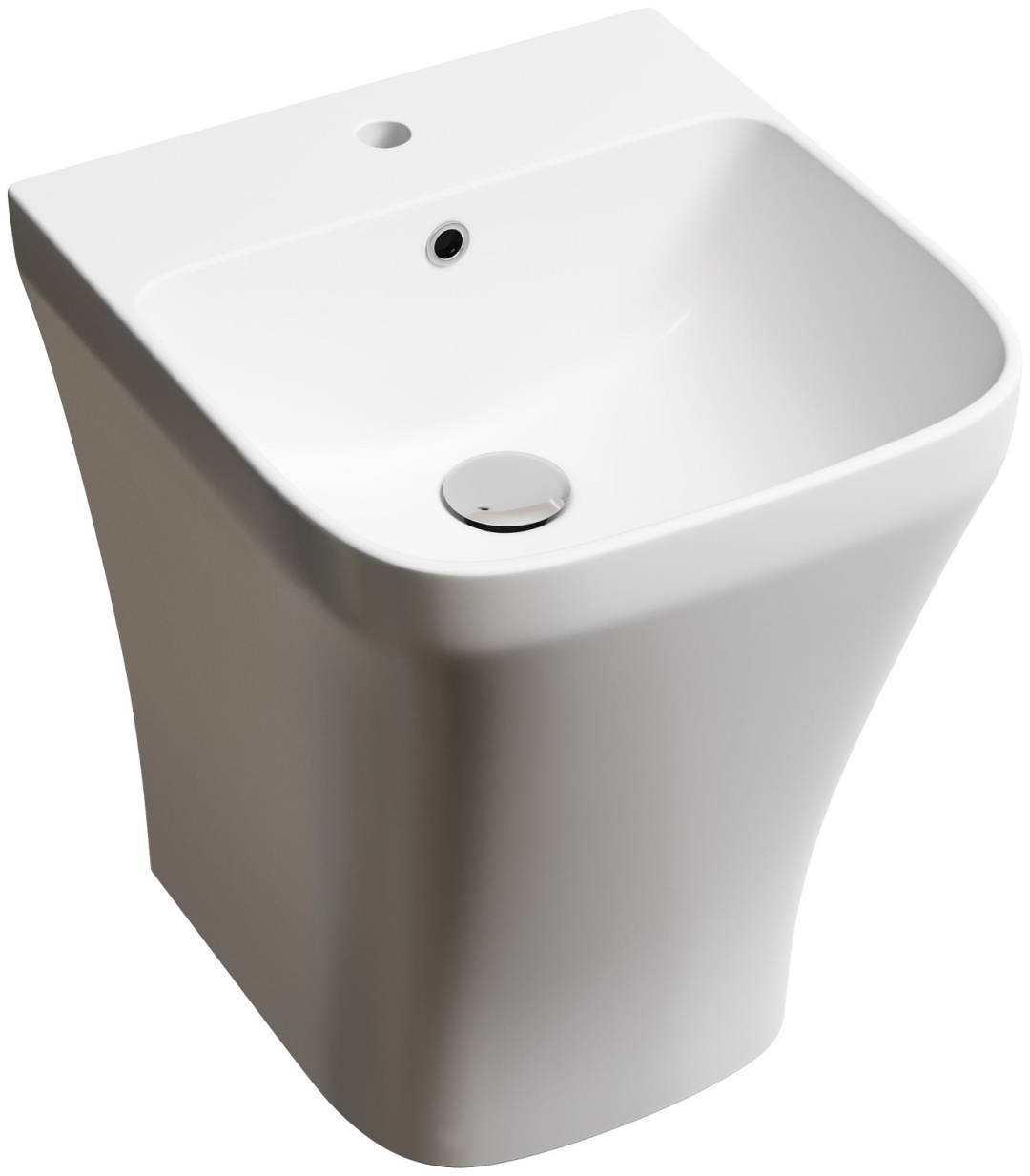 CN6067 Раковина моноблок подвесная DION с отверстием под смеситель, со сливом переливом - артикул K0000220579